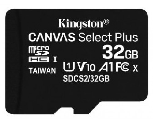 Kingston Technology Canvas Select Plus 32 GB MicroSDHC UHS-I Clase 10