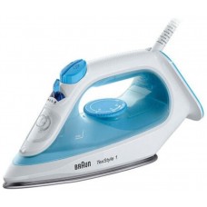 Braun TexStyle 1 Plancha vapor-seco Suela de cerÃ¡mica 2000 W Azul, Blanco