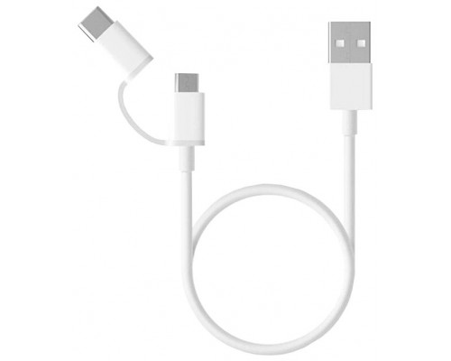 Xiaomi Mi 2-in-1 USB Cable Micro USB to Type C 30cm cable USB 0,3 m USB 2.0 USB A Micro-USB B Blanco