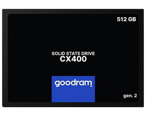 Goodram CX400 gen.2 512 GB 2.5" Serial ATA III 3D TLC NAND Goodram CX400 gen.2 512 GB 2.5" Serial ATA III 3D TLC NAND
