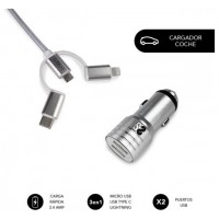 Cargador coche subblim 12w usb tipo