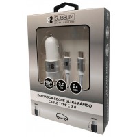 Cargador coche subblim 18w usb tipo