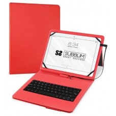 SUBBLIM SUB-KT1-USB002 teclado para mÃ³vil QWERTY EspaÃ±ol MicroUSB Rojo