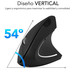 SUBBLIM RATON OPTICO DUAL GLIDE VERTICAL ERGO DUAL BATERIA NEGRO ratón Universal mano derecha Bluetooth + USB Type-A Óptico 1600 DPI SUBBLIM RATON OPTICO DUAL GLIDE VERTICAL ERGO DUAL BATERIA NEGRO ratón Universal mano derecha Bluetooth + USB Type-A Óptico 1600 DPI