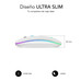 SUBBLIM Rat&Atilde;&sup3;n Inal&Atilde;&iexcl;mbrico Bluetooth + RF RGB LED Dual Flat Mouse White