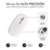 SUBBLIM Rat&Atilde;&sup3;n Inal&Atilde;&iexcl;mbrico Bluetooth + RF RGB LED Dual Flat Mouse White