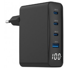 Gembird TA-UC-PDQC100LCD-01-BK cargador de dispositivo mÃ³vil PortÃ¡til, Smartphone Negro Corriente alterna Carga rÃ¡pida Interior