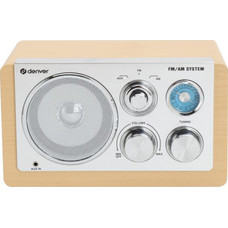 Denver TR-63LW radio Personal Analógica Bamboo, Plata Denver TR-63LW radio Personal Analógica Bamboo, Plata