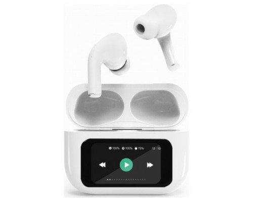 Gembird GMB Audio TWS-LCD-ANC-01-W auricular y casco Auriculares InalÃ¡mbrico Dentro de oÃ­do Llamadas/MÃºsica USB Tipo C Bluetooth Blanco