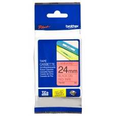 Brother TZe451 cinta laminada 24mm Negro/Rojo 8m