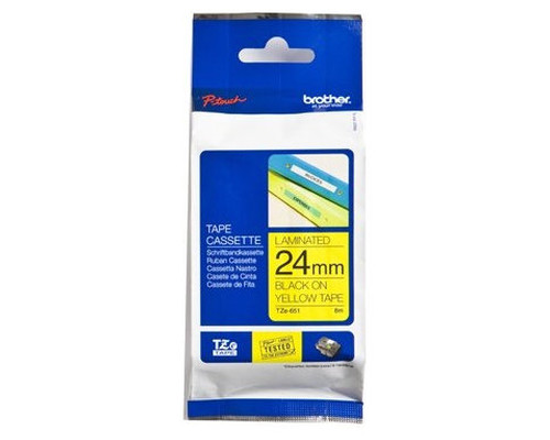 Cinta laminada brother tze651 texto negro