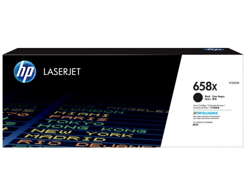 HP 658X High Yield Black Original LaserJet Toner Cartridge cartucho de tÃ³ner 1 pieza(s)
