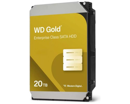 Western Digital Gold WD203KRYZ disco duro interno 20 TB 7200 RPM 512 MB 3.5" SATA