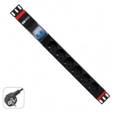 Regleta rack wp 1u 6 enchufes